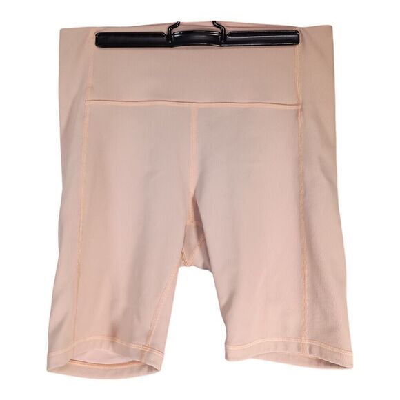 Lululemon Ribbed ContouredHigh Rise Short 8” Luxtreme Peach Pink Women's 8 - Picture 1 of 4